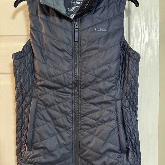 LL bean blue fleece lined vest - Picture 1 of 2